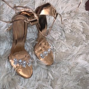 New gold wrap around heels